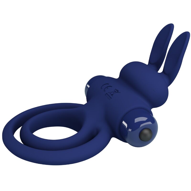 PRETTY LOVE - DAREY DOPPIO ANELLO VIBRANTE CONIGLIO BLU - PRETTY LOVE MALE | Lingerie Harness Boutique