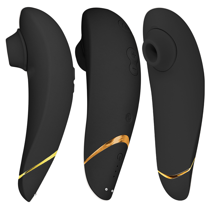 WOMANIZER - PREMIUM 2 STIMOLATORE CLITORALE NERO - WOMANIZER | Lingerie Harness Boutique