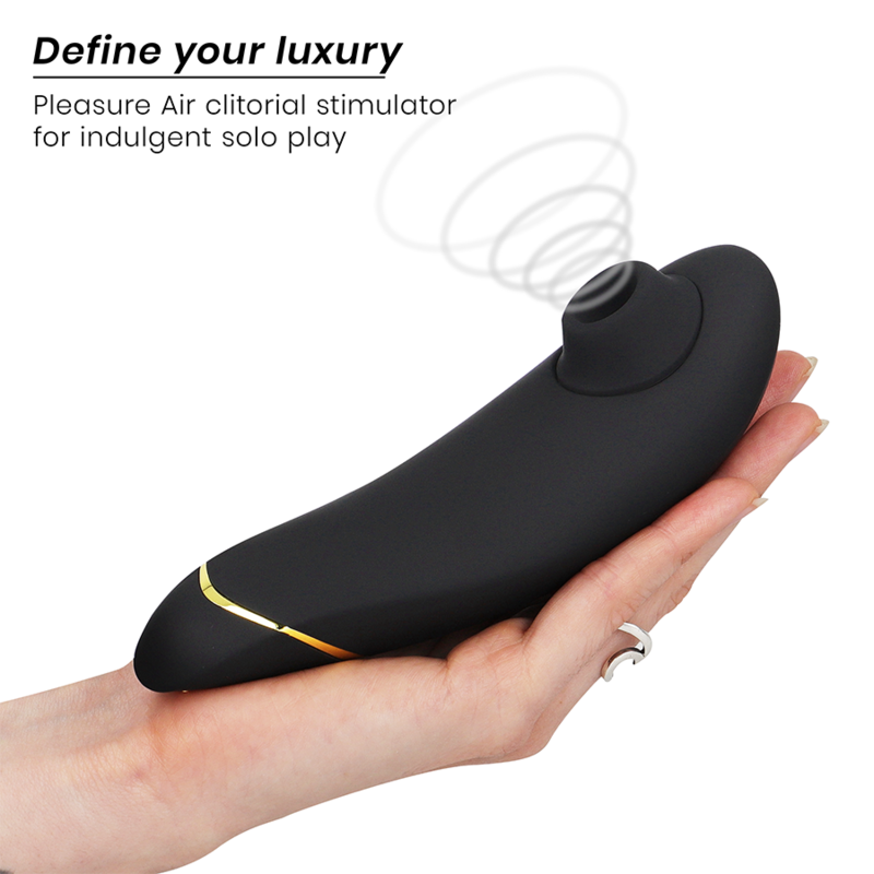 WOMANIZER - PREMIUM 2 STIMOLATORE CLITORALE NERO - WOMANIZER | Lingerie Harness Boutique