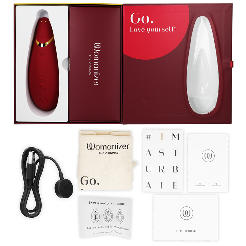 WOMANIZER - PREMIUM 2 STIMOLATORE CLITORALE BORDEAUX - WOMANIZER | Lingerie Harness Boutique