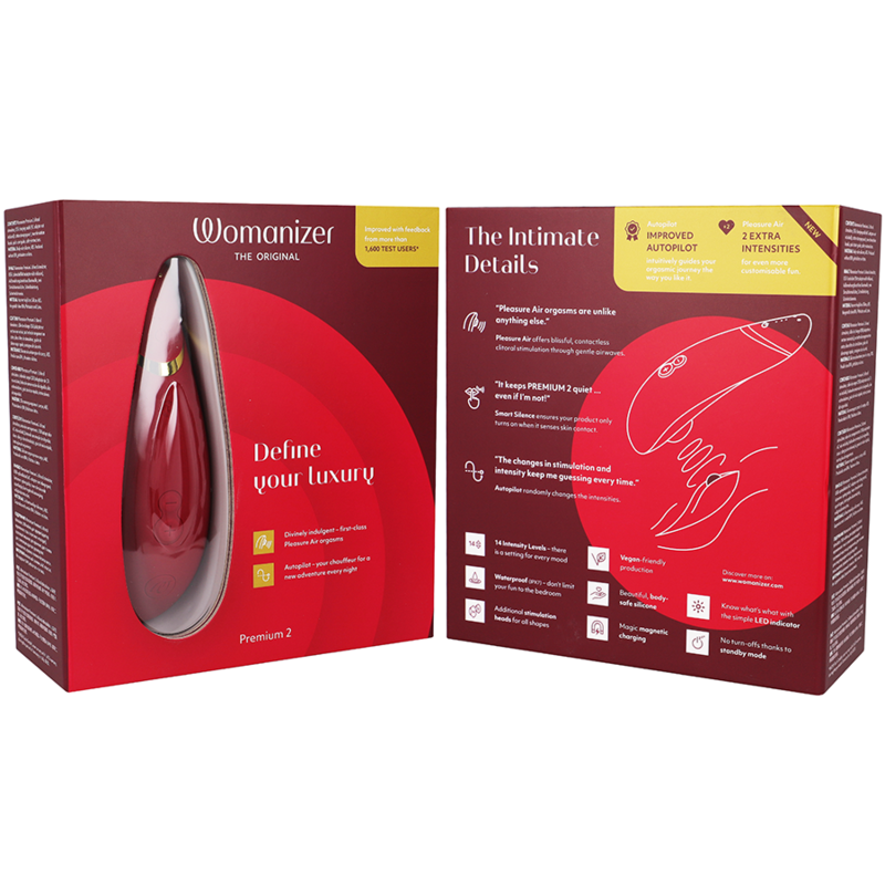 WOMANIZER - PREMIUM 2 STIMOLATORE CLITORALE BORDEAUX - WOMANIZER | Lingerie Harness Boutique