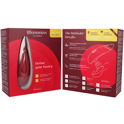 WOMANIZER - PREMIUM 2 STIMOLATORE CLITORALE BORDEAUX - WOMANIZER | Lingerie Harness Boutique