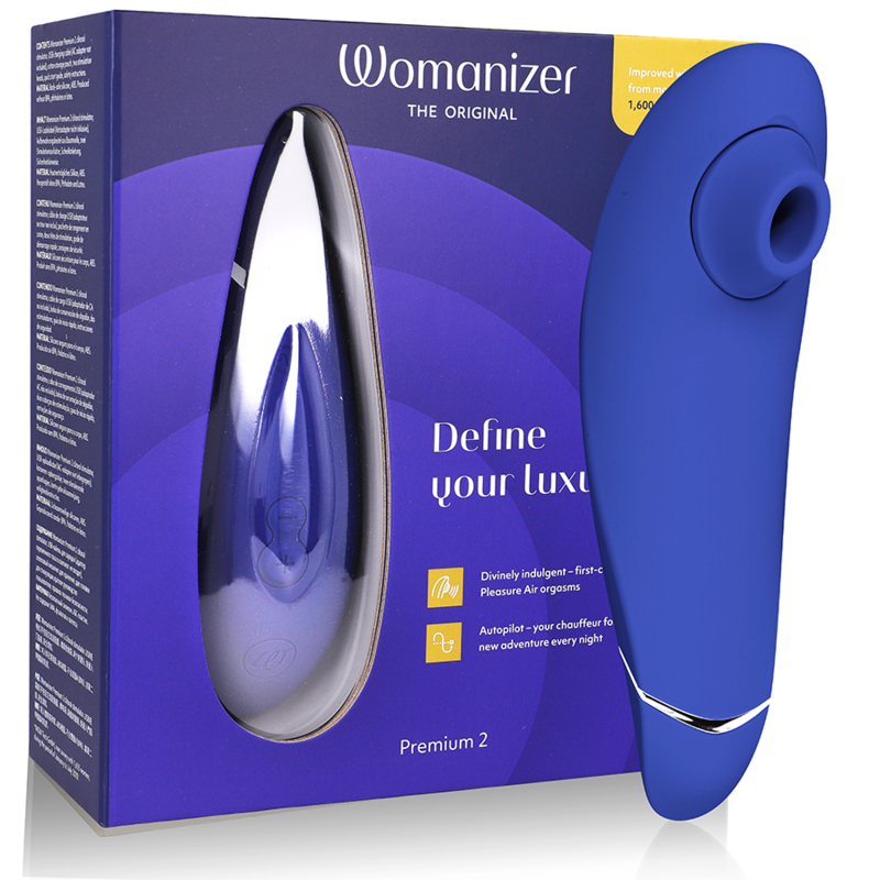 WOMANIZER - PREMIUM 2 STIMOLATORE DEL CLITORIDE MIRTILLO - WOMANIZER | Lingerie Harness Boutique