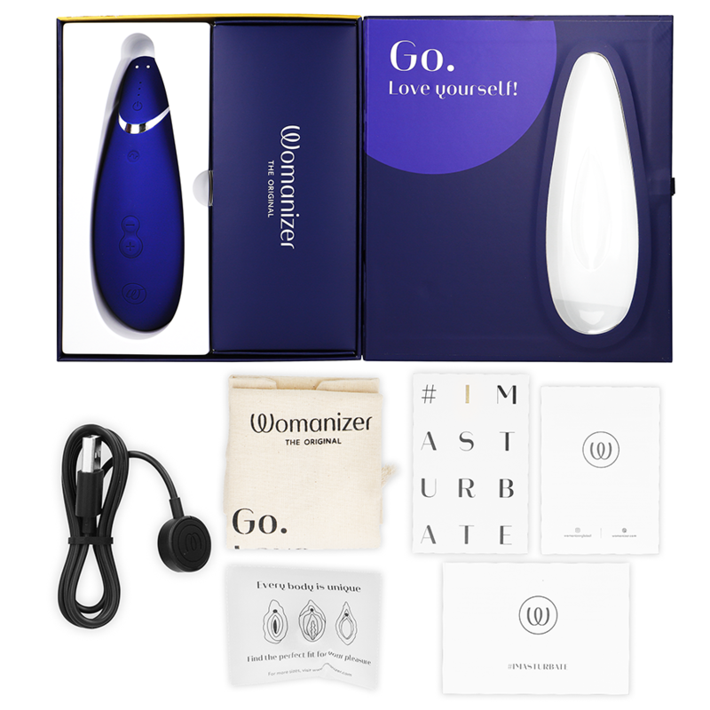 WOMANIZER - PREMIUM 2 CLITORAL STIMULATOR BLUEBERRY