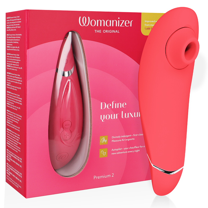WOMANIZER - PREMIUM 2 STIMOLATORE CLITORALE LAMPONE - WOMANIZER | Lingerie Harness Boutique