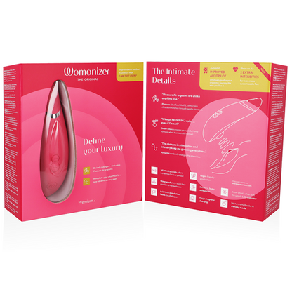 WOMANIZER - PREMIUM 2 STIMOLATORE CLITORALE LAMPONE - WOMANIZER | Lingerie Harness Boutique