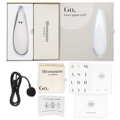 WOMANIZER - PREMIUM 2 STIMOLATORE CLITORALE GRIGIO CALDO - WOMANIZER | Lingerie Harness Boutique