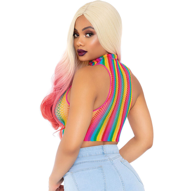LEG AVENUE - TOP RETE MULTICOLORE - LEG AVENUE CHEMISES | Lingerie Harness Boutique