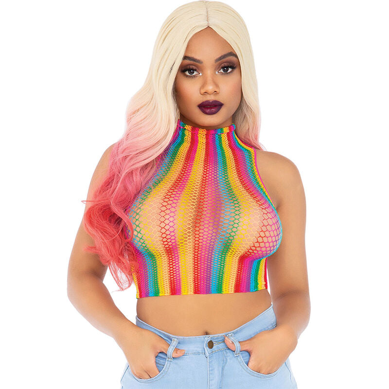 LEG AVENUE - TOP RETE MULTICOLORE - LEG AVENUE CHEMISES | Lingerie Harness Boutique