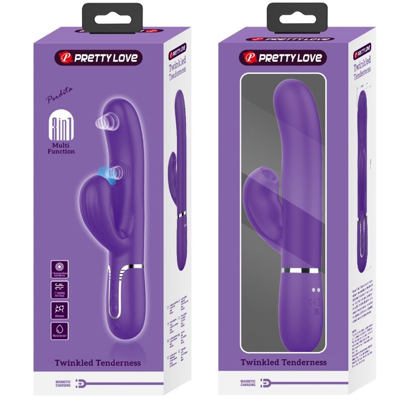 PRETTY LOVE - PERLITA 3 IN 1 MULTIFUNCTIONAL G-SPOT VIBRATOR PURPLE