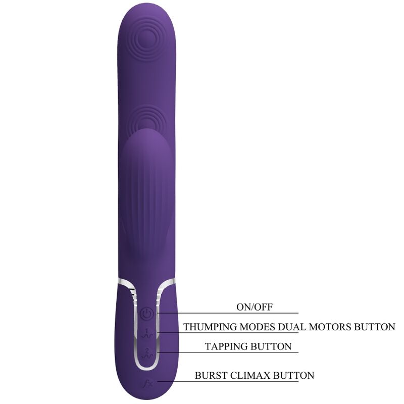 PRETTY LOVE - PERLITA 3 IN 1 MULTIFUNCTIONAL G-SPOT VIBRATOR PURPLE