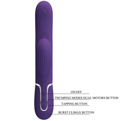 PRETTY LOVE - PERLITA 3 IN 1 MULTIFUNCTIONAL G-SPOT VIBRATOR PURPLE