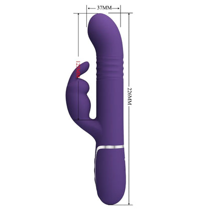 PRETTY LOVE - COALE COAL RABBIT VIBRATOR 4 IN 1 PURPLE