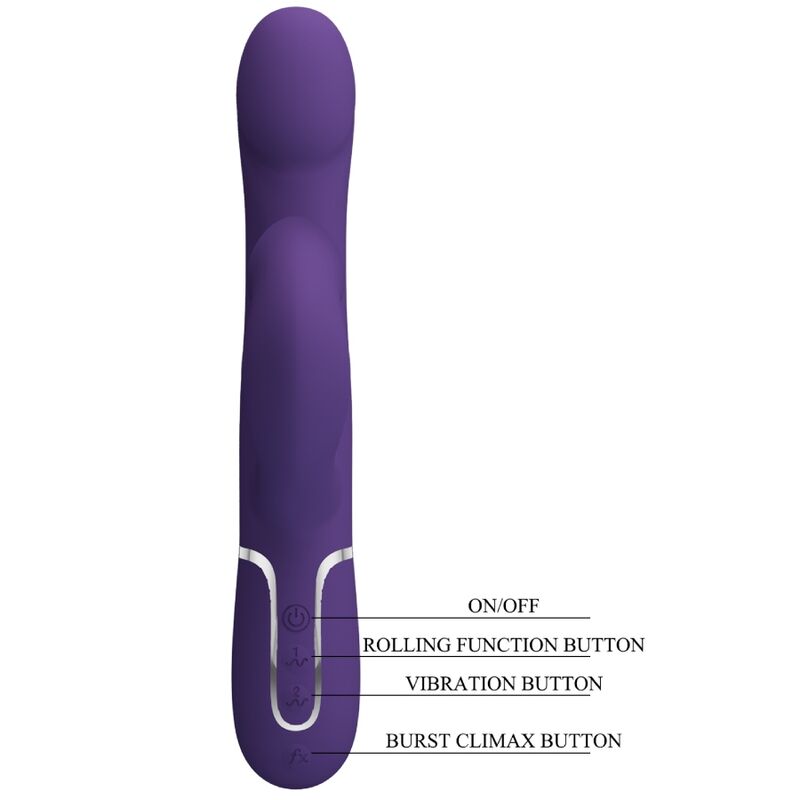 PRETTY LOVE - ZALIN PEARLS RABBIT VIBRATOR 4 IN 1 PURPLE