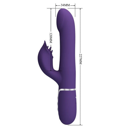 PRETTY LOVE - ZALIN PERLE VIBRATORE CONIGLIO 4 EN 1 VIOLA - PRETTY LOVE FLIRTATION | Lingerie Harness Boutique