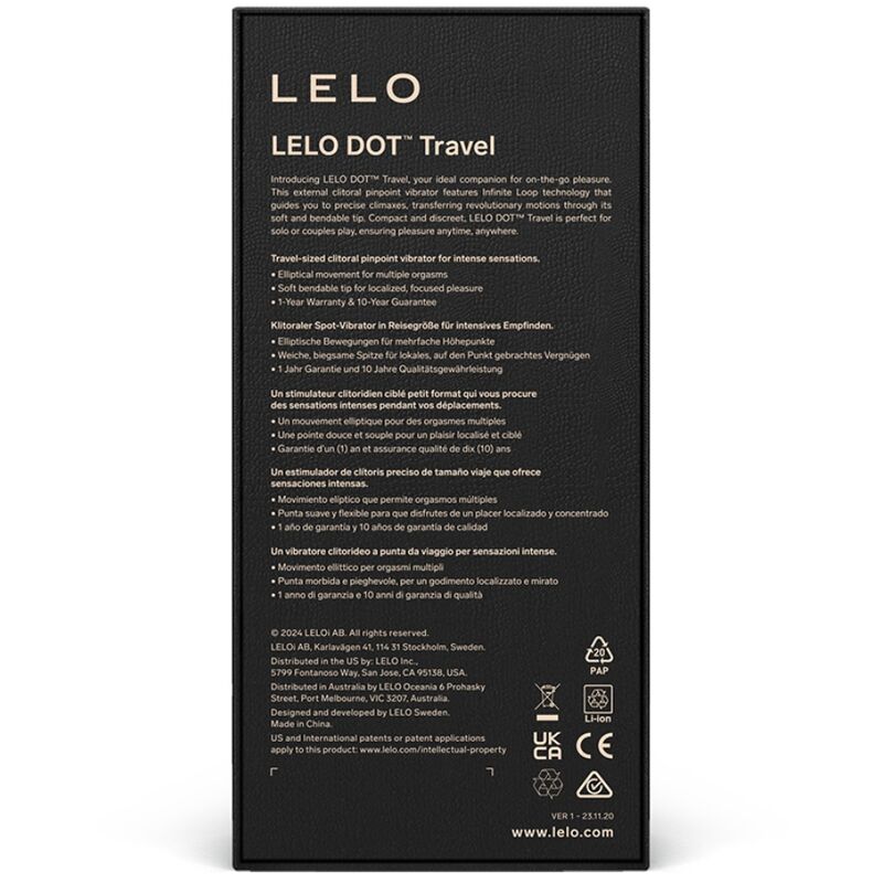 LELO - DOT TRAVEL STIMOLATORE CLITORIDE ROSA - LELO | Lingerie Harness Boutique