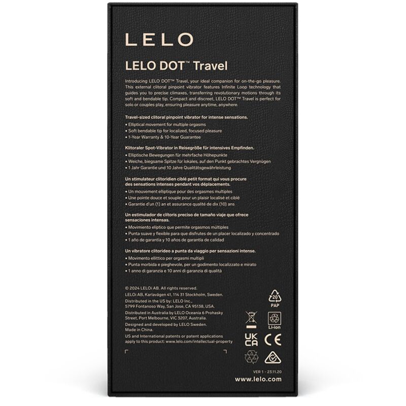 LELO - DOT TRAVEL STIMOLATORE CLITORIDE VIOLA - LELO | Lingerie Harness Boutique