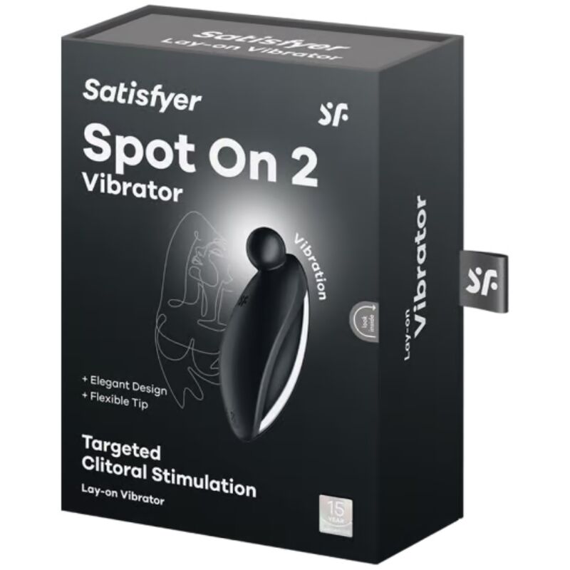 SATISFYER - SPOT ON 2 VIBRATORE LAY-ON NERO - SATISFYER VIBRATOR | Lingerie Harness Boutique