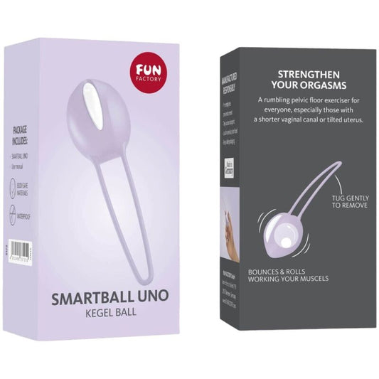 FUN FACTORY - SMARTBALL UNO PALLA PELVICA BIANCO / VIOLA PASTELLO - FUN FACTORY | Lingerie Harness Boutique