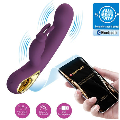 PRETTY LOVE - LIAM RABBIT VIBRATOR &amp; G-SPOT STIMULATOR PURPLE