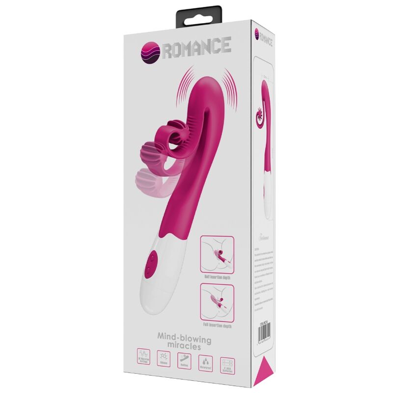 ROMANCE - VIBRATORE E STIMOLATORE 30 VELOCITÀ ROSA - ROMANCE | Lingerie Harness Boutique