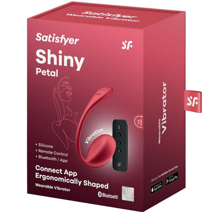 SATISFYER - SHINY PETAL STIMOLATORE CON TELECOMANDO G-POINT ROSSO APP GRATUITA - SATISFYER PARTNER | Lingerie Harness Boutique