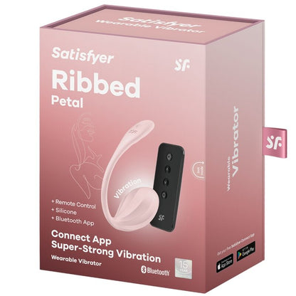 SATISFYER - RIBBED PETAL STIMOLATORE CON TELECOMANDO G POINT ROSE APP FREE - SATISFYER PARTNER | Lingerie Harness Boutique