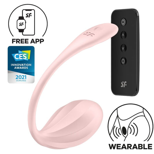 SATISFYER - RIBBED PETAL STIMOLATORE CON TELECOMANDO G POINT ROSE APP FREE - SATISFYER PARTNER | Lingerie Harness Boutique