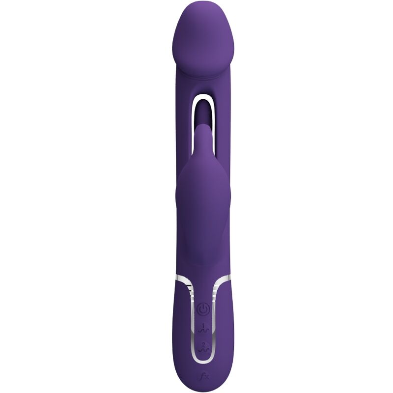 PRETTY LOVE - KAMPAS RABBIT 3 IN 1 MULTIFUNCTIONAL VIBRATOR WITH PURPLE TONGUE