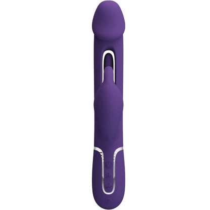 PRETTY LOVE - KAMPAS RABBIT 3 IN 1 MULTIFUNCTIONAL VIBRATOR WITH PURPLE TONGUE