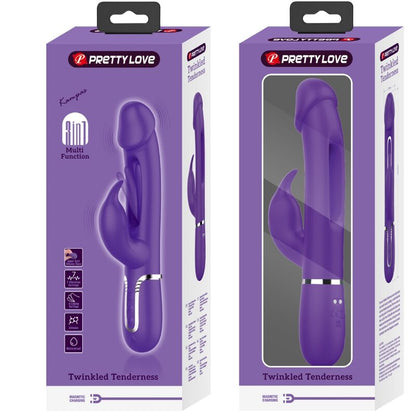 PRETTY LOVE - KAMPAS RABBIT 3 IN 1 MULTIFUNCTIONAL VIBRATOR WITH PURPLE TONGUE