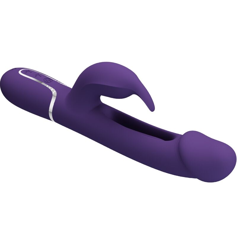 PRETTY LOVE - KAMPAS RABBIT 3 IN 1 MULTIFUNCTIONAL VIBRATOR WITH PURPLE TONGUE