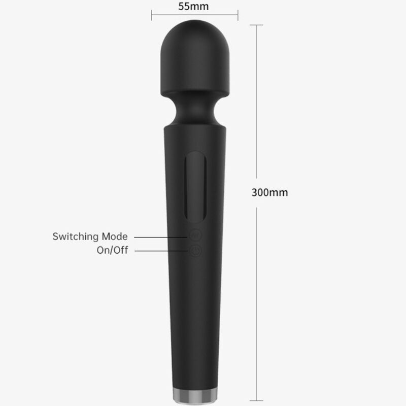 ARMONY - X POWER MASSAGGIATORE E VIBRATORE GRANDE 7 VIBRAZIONI NERO - ARMONY MASSAGERS | Lingerie Harness Boutique