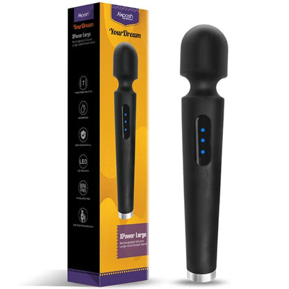 ARMONY - X POWER MASSAGGIATORE E VIBRATORE GRANDE 7 VIBRAZIONI NERO - ARMONY MASSAGERS | Lingerie Harness Boutique