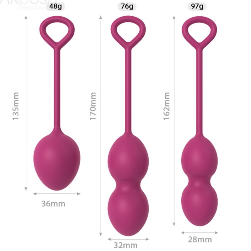 ARMONY - ANABIOSIS MANUBRI VAGINALI 3 LIVELLI BORDEAUX - ARMONY WEARABLES | Lingerie Harness Boutique