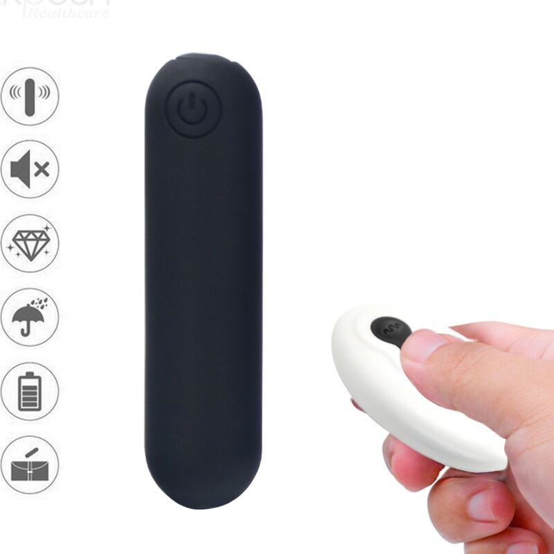 ARMONY - SPLASH JOLINE VIBRATORE BULLET IN SILICONE TELECOMANDO 10 VIBRAZIONI 65 X 15 CM NERO - ARMONY STIMULATORS | Lingerie Harness Boutique