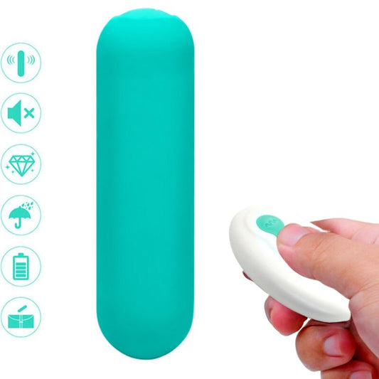 ARMONY - SPLASH JOIE VIBRATORE BULLET TELECOMANDO IN SILICONE 10 VIBRAZIONI 75 X 19 CM VERDE - ARMONY STIMULATORS | Lingerie Harness Boutique