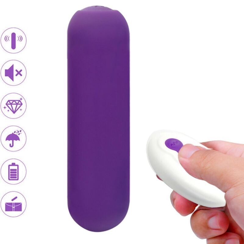 ARMONY - SPLASH JOIE VIBRATORE BULLET TELECOMANDO IN SILICONE 10 VIBRAZIONI 75 X 19 CM VIOLA - ARMONY STIMULATORS | Lingerie Harness Boutique