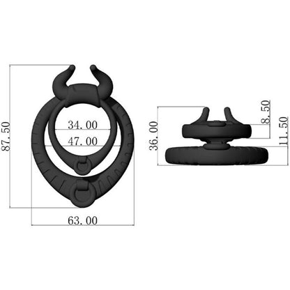 ARMONY - BULL'S PASION ANELLO NERO - ARMONY FOR HIM | Lingerie Harness Boutique