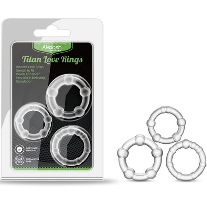 ARMONY - TITAN LOVE ANELLO CON PERLINE CARNE - ARMONY FOR HIM | Lingerie Harness Boutique