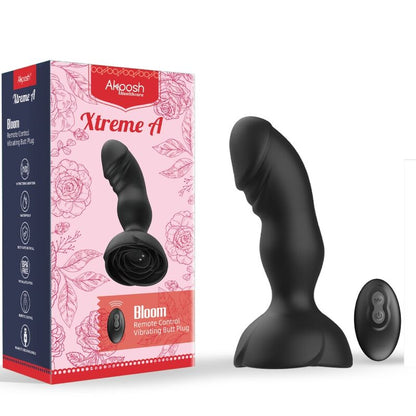 ARMONY - EXTREME A BLOOM VIBRATORE ROSE E TELECOMANDO PLUG ANALE NERO - ARMONY ANAL | Lingerie Harness Boutique