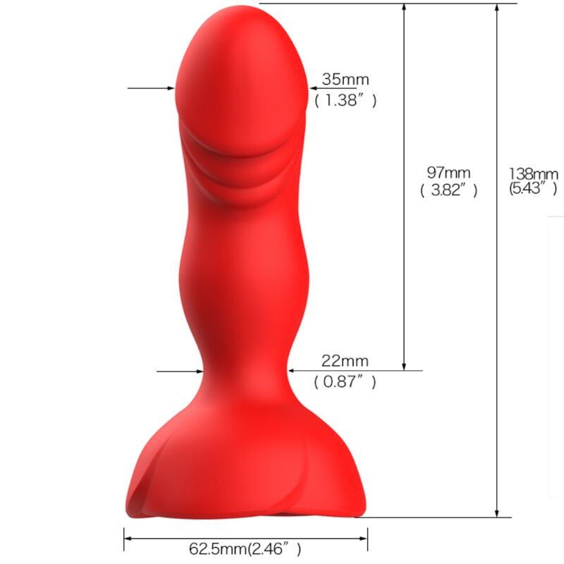 ARMONY - EXTREME A BLOOM VIBRATORE ROSE E TELECOMANDO PLUG ANALE ROSSO - ARMONY ANAL | Lingerie Harness Boutique