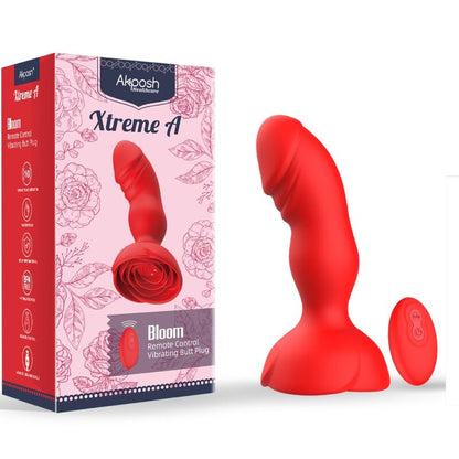 ARMONY - EXTREME A BLOOM VIBRATORE ROSE E TELECOMANDO PLUG ANALE ROSSO - ARMONY ANAL | Lingerie Harness Boutique