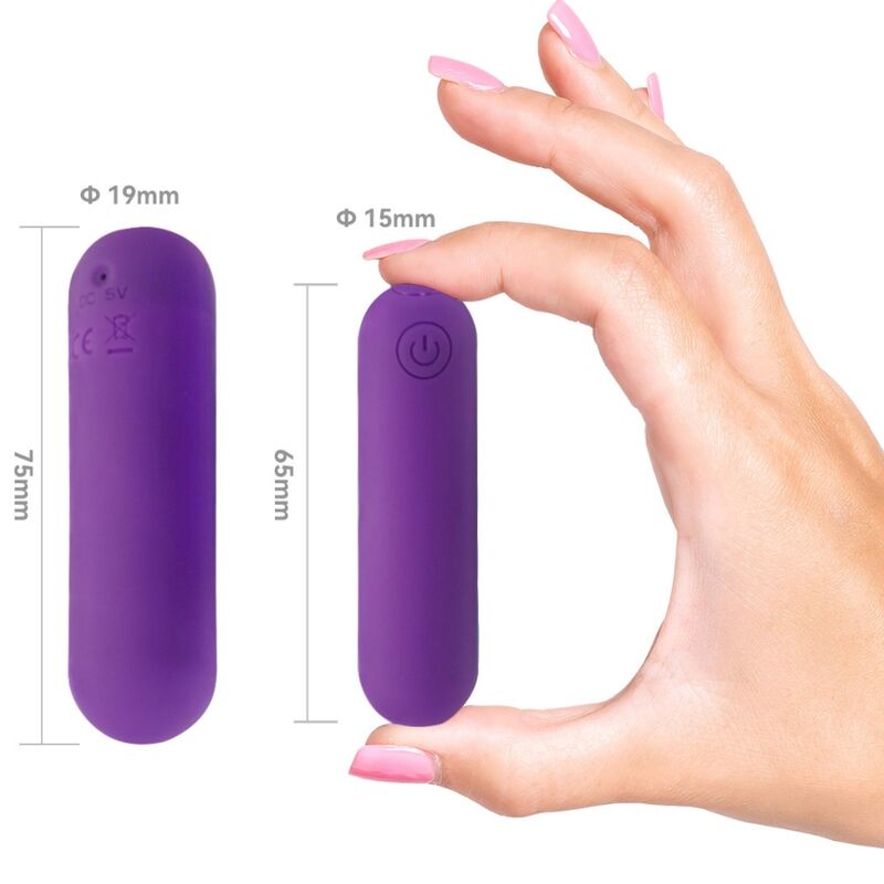 ARMONY - SPLASH HAHA VIBRATORE BULLET IN SILICONE 10 VIBRAZIONI 75 X 19 CM VIOLA - ARMONY STIMULATORS | Lingerie Harness Boutique