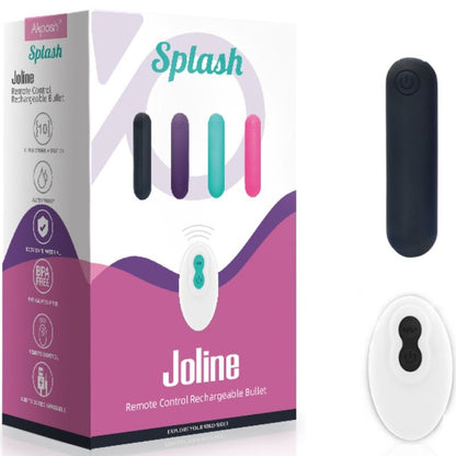 ARMONY - SPLASH JOLINE VIBRATORE BULLET IN SILICONE TELECOMANDO 10 VIBRAZIONI 65 X 15 CM NERO - ARMONY STIMULATORS | Lingerie Harness Boutique