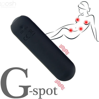 ARMONY - SPLASH JOIE VIBRATORE BULLET IN SILICONE TELECOMANDO 10 VIBRAZIONI 75 X 19 CM NERO - ARMONY STIMULATORS | Lingerie Harness Boutique