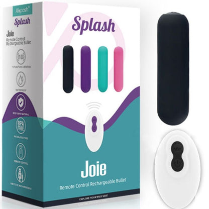 ARMONY - SPLASH JOIE VIBRATORE BULLET IN SILICONE TELECOMANDO 10 VIBRAZIONI 75 X 19 CM NERO - ARMONY STIMULATORS | Lingerie Harness Boutique
