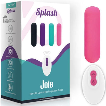 ARMONY - SPLASH JOIE VIBRATORE BULLET TELECOMANDO IN SILICONE 10 VIBRAZIONI 75 X 19 CM ROSA - ARMONY STIMULATORS | Lingerie Harness Boutique