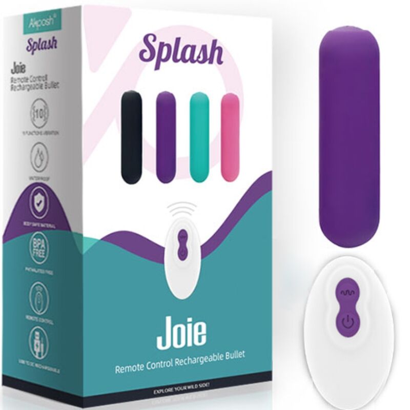 ARMONY - SPLASH JOIE VIBRATORE BULLET TELECOMANDO IN SILICONE 10 VIBRAZIONI 75 X 19 CM VIOLA - ARMONY STIMULATORS | Lingerie Harness Boutique