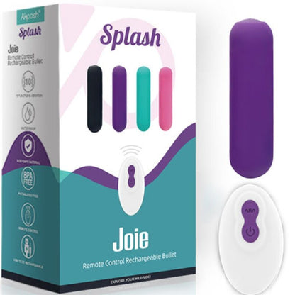 ARMONY - SPLASH JOIE VIBRATORE BULLET TELECOMANDO IN SILICONE 10 VIBRAZIONI 75 X 19 CM VIOLA - ARMONY STIMULATORS | Lingerie Harness Boutique
